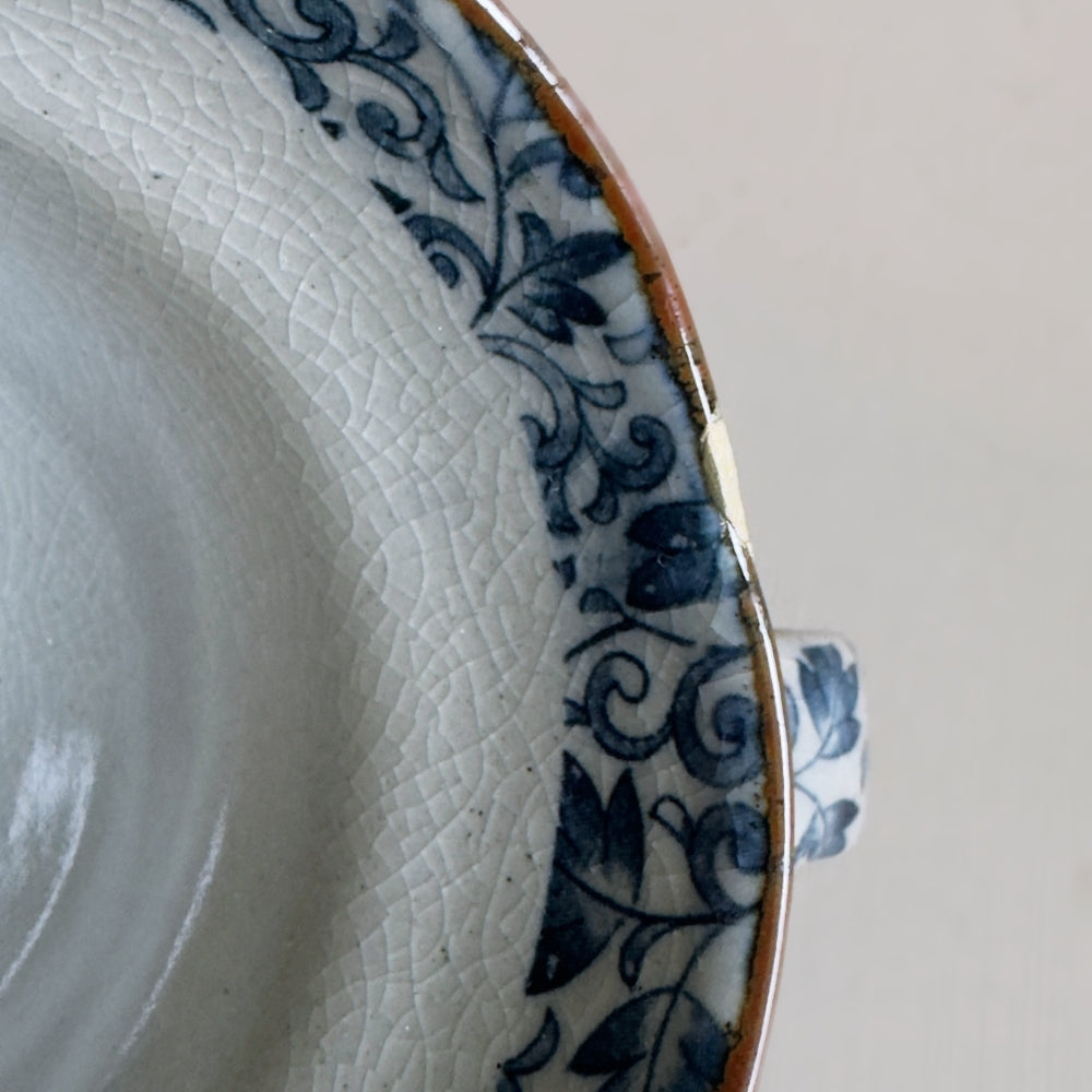 Kintsugi - Large Karakusa Mug - Blue - Small Rim Repair