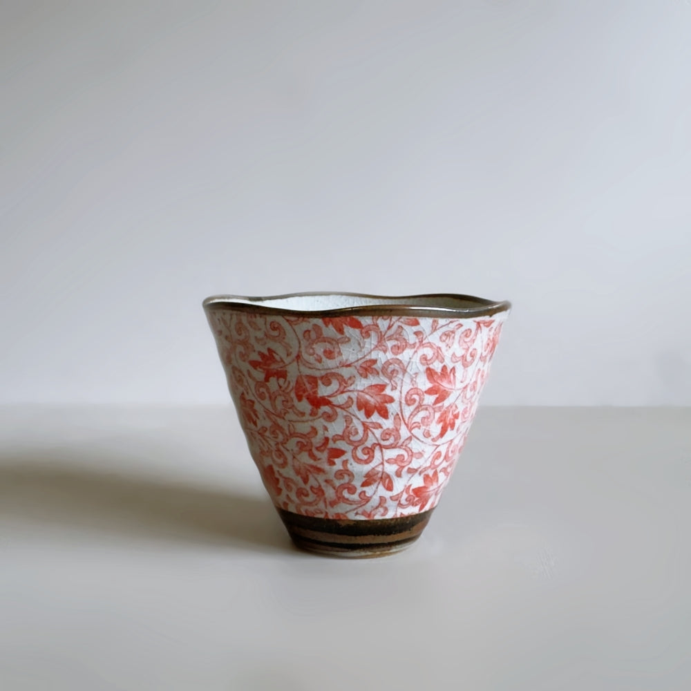 Kintsugi - Wide Rim Karakusa Tea Cup 1 - Small Rim Repair