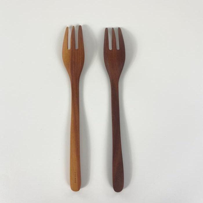 Natural wooden simple table fork from Toka Ceramics.
