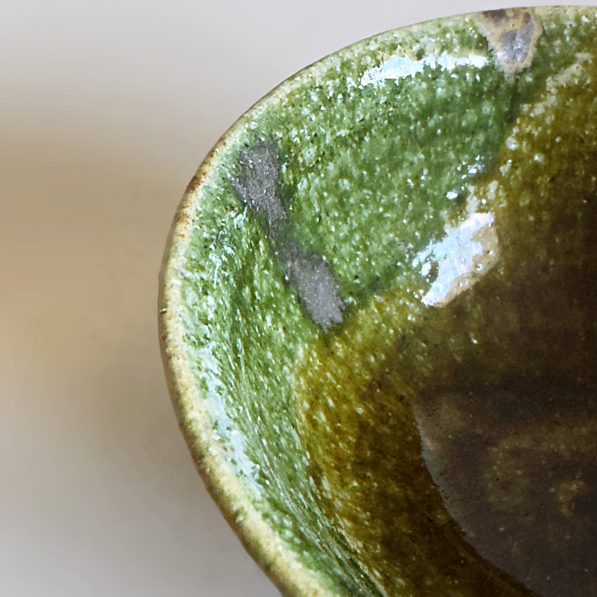 Oribe Mino Ware Rice Bowl no.2