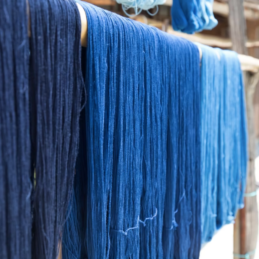 Indigo Tenugui – Arigatou (Light Blue)