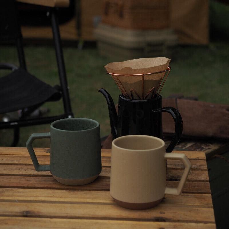 Chips Large mug Khaki, made in Japan. Available at Toka Ceramics.