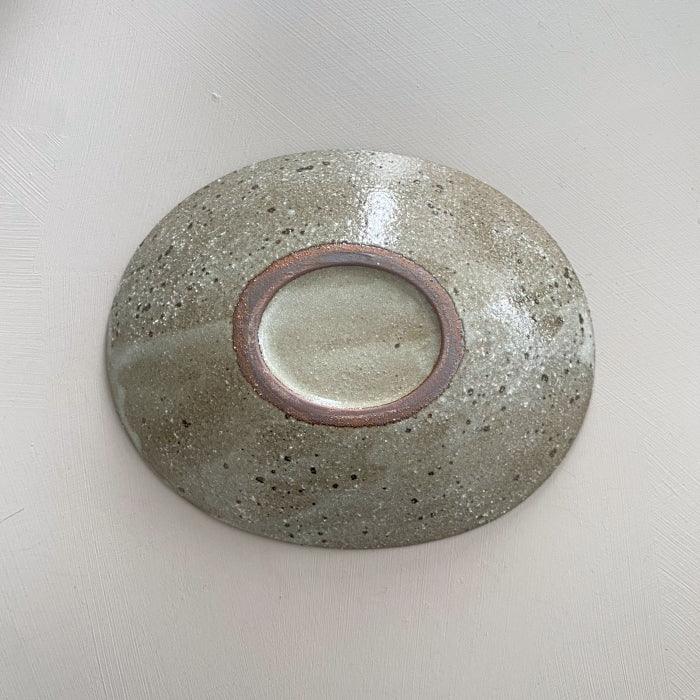 Shotoen Hakeme Small Oval Plate. Handcrafted in Japan. Available at Toka Ceramics.