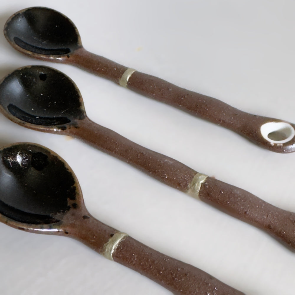 Kintsugi - Small Spoon set of 3 - Dark Brown
