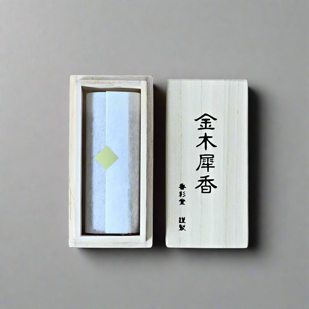 Kinmokusei Kou, Japanese incense by Kousaido, made in Kyoto, Japan.