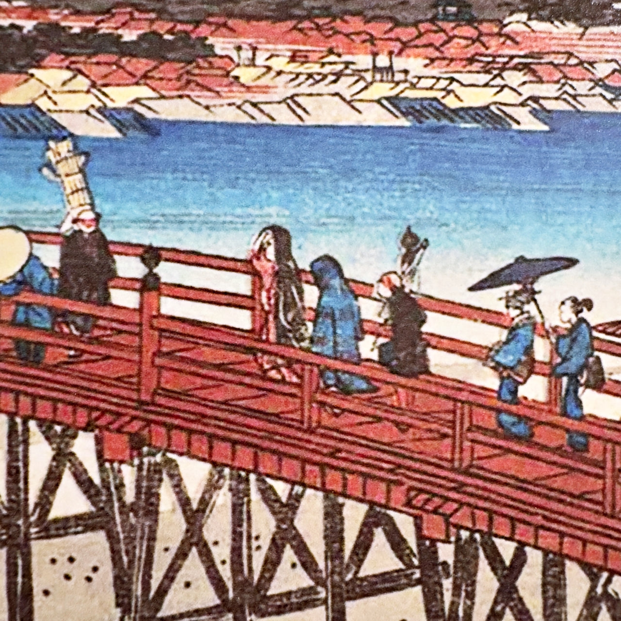 Framed Art Print - Kyoto: The Great Bridge at Sanjō by Utagawa Hiroshige