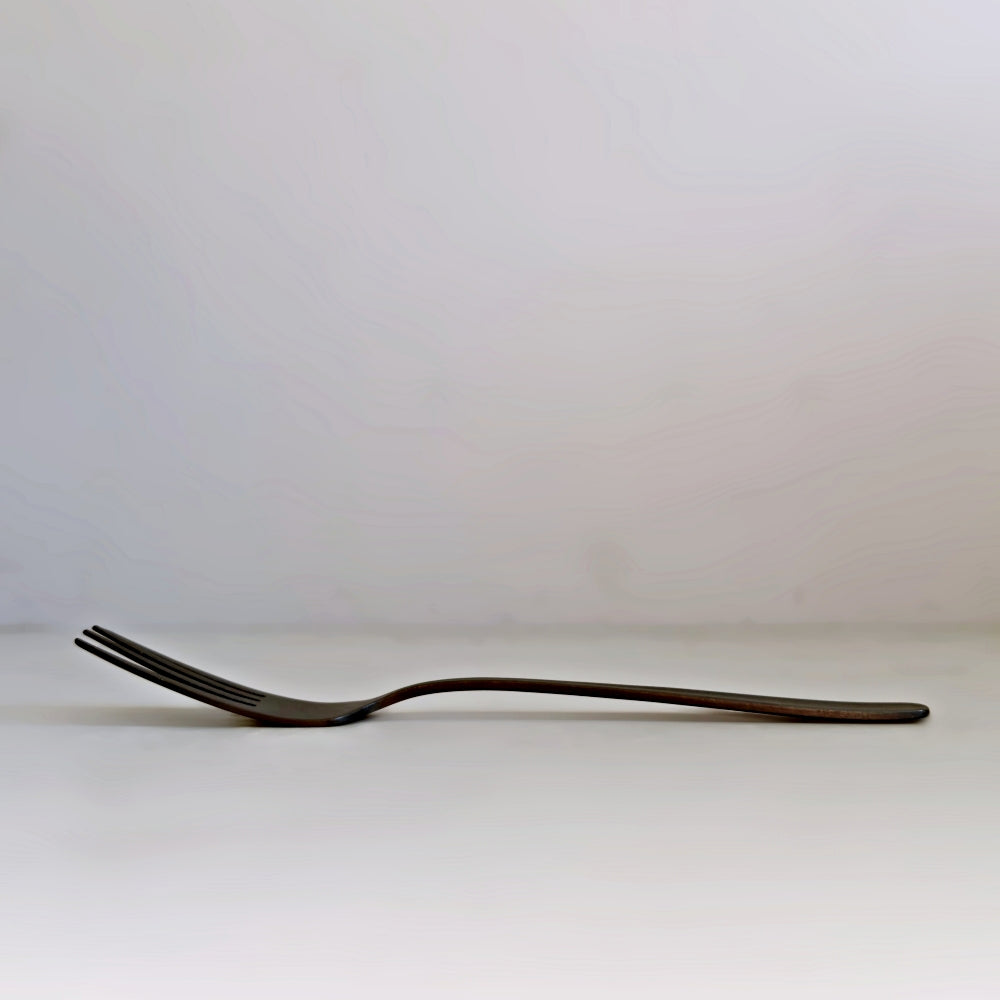 Lava Stone Matte Black Dessert Fork