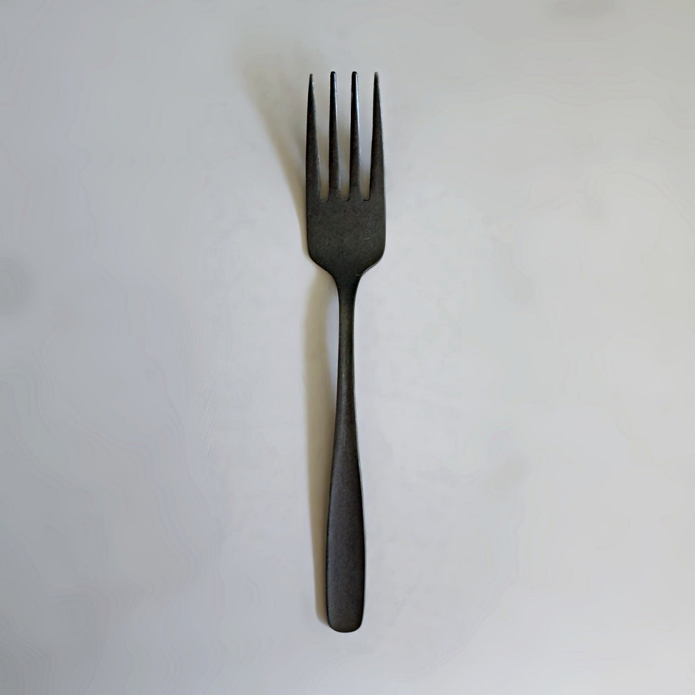 Lava Stone Matte Black Dessert Fork