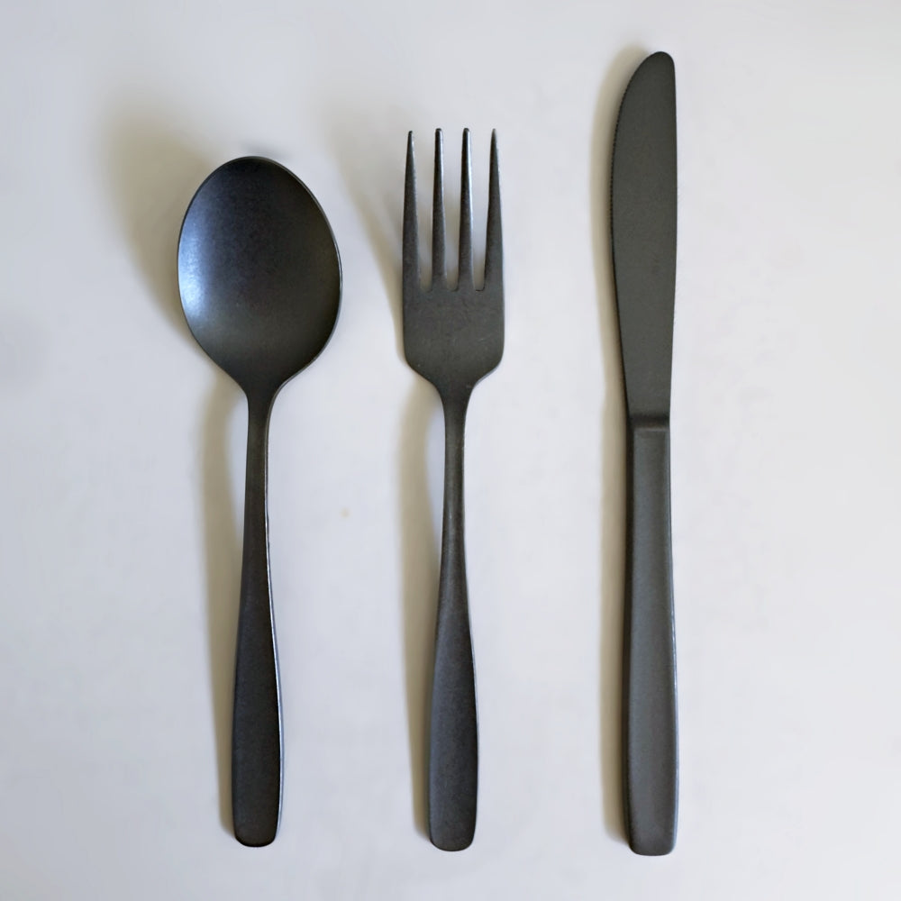Lava Stone Matte Black Table Knife