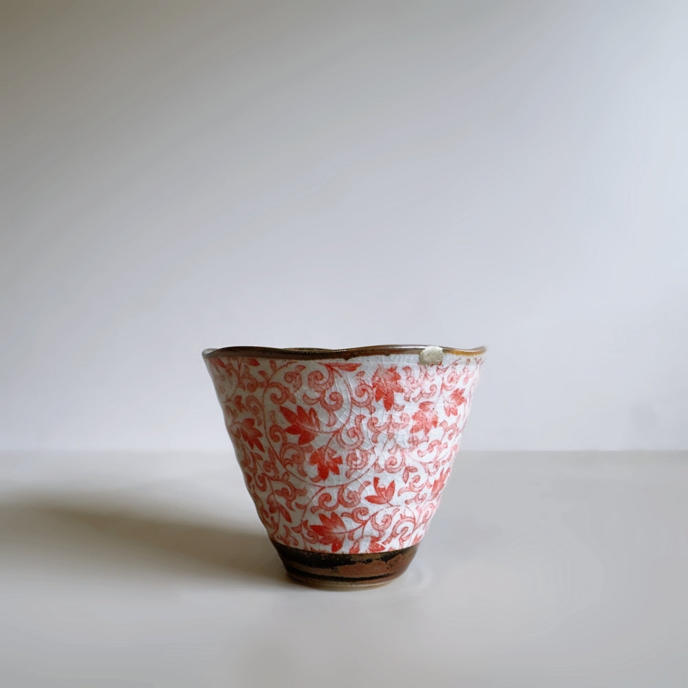 Kintsugi - Wide Rim Karakusa Tea Cup 1 - Small Rim Repair