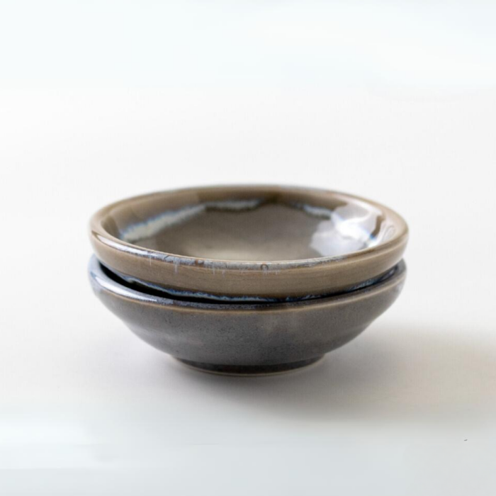 Small rounded sauce dish. Made in Japan. Available at Toka Ceramics.