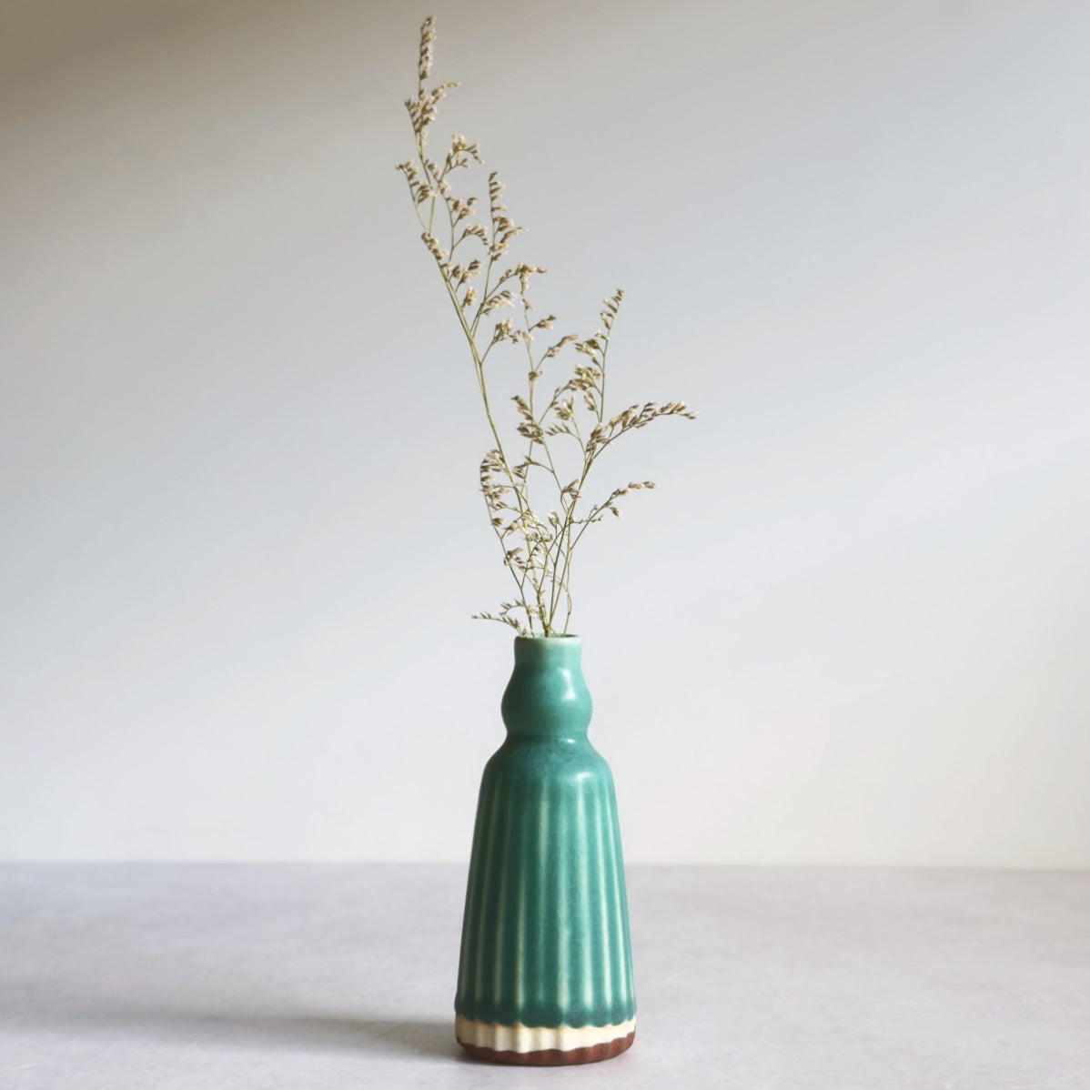 Small Vase & Dried Posy Gift Set - Teal no.2