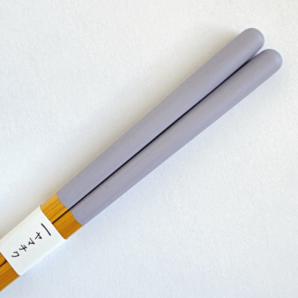 Yamachiku susutake round bamboo chopsticks. Handcrafted in Kumamoto, Japan. Available at Toka Ceramics.