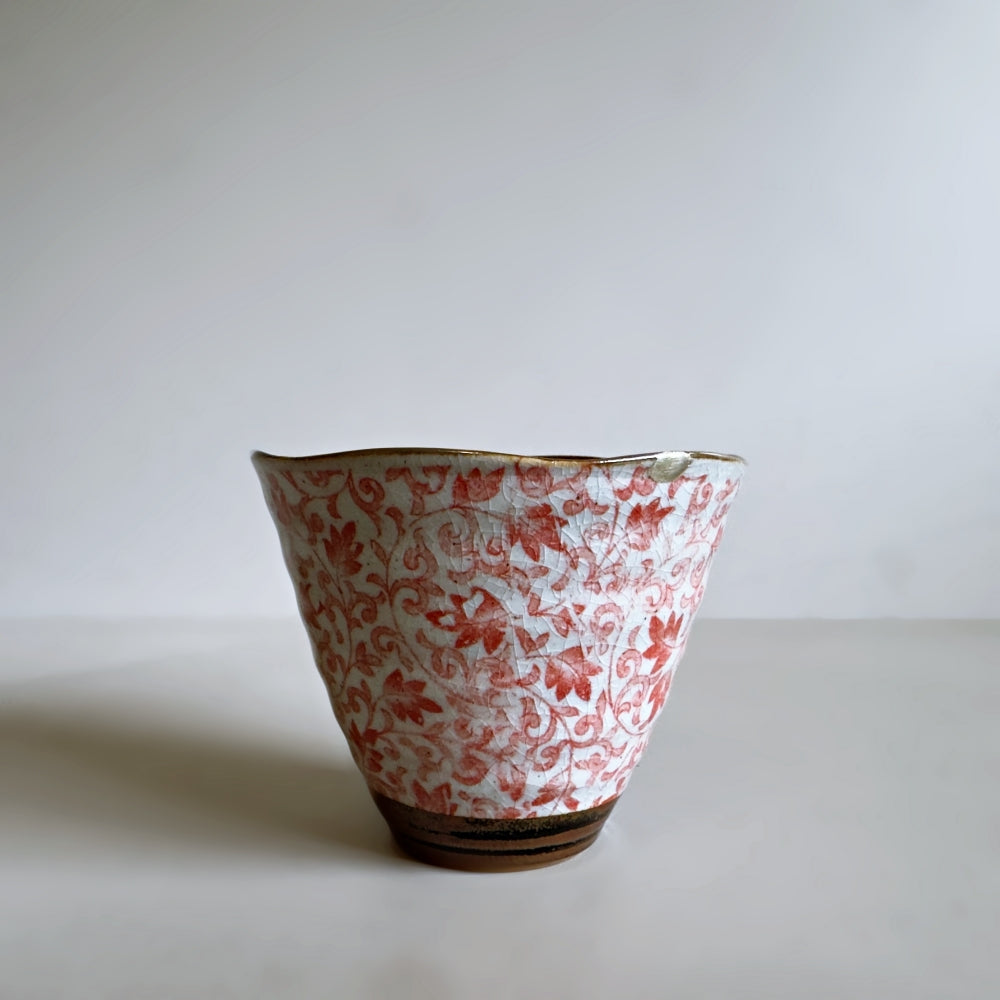 Kintsugi - Wide Rim Karakusa Tea Cup 2 - Small Rim Repair