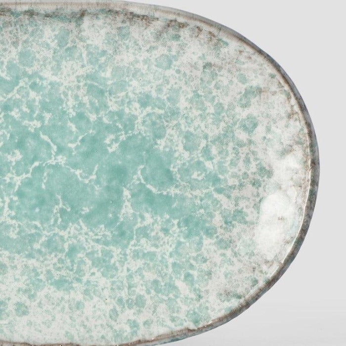 Aqua Splash Small Oval Plate 17 x 11cm - Toka Ceramics
