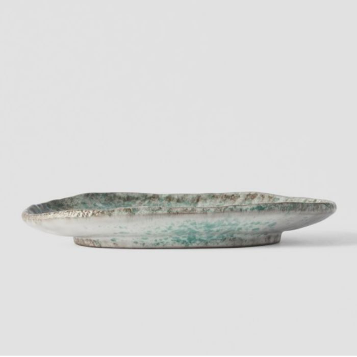 Aqua Splash Small Oval Plate 17 x 11cm - Toka Ceramics