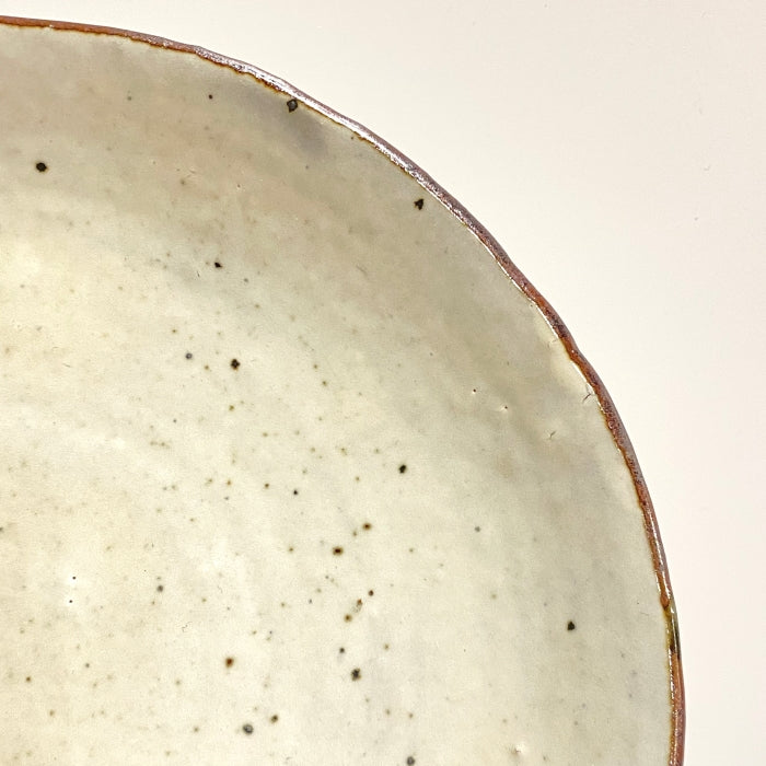 Kohiki Side Plate, made in Shiga Prefecture, Japan. Shigaraki Ware. Available at Toka Ceramics.