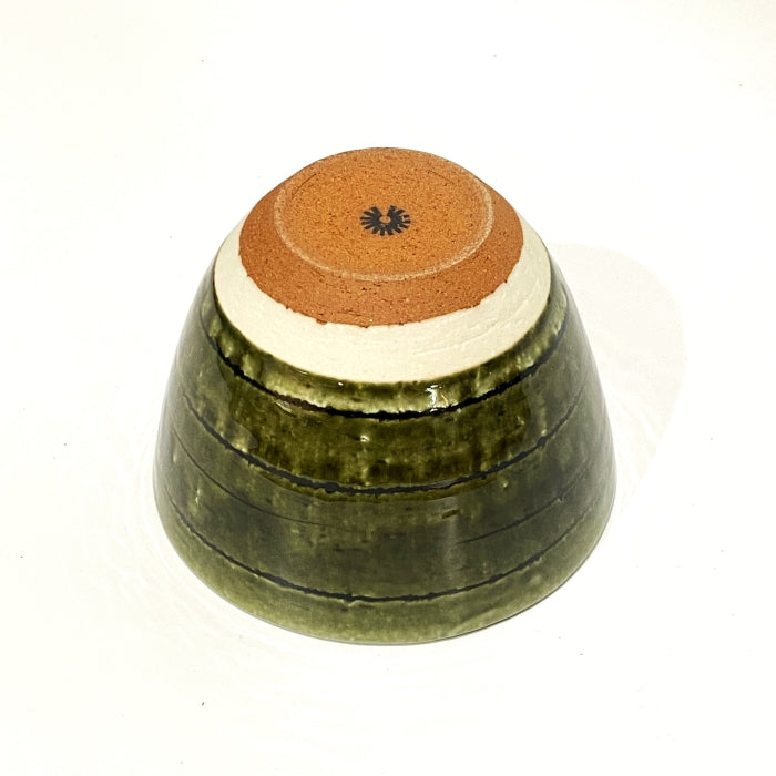 Oribe Small Bowl, handcrafted in Shiga, Japan. Shigaraki Ware. Available at Toka Ceramics.