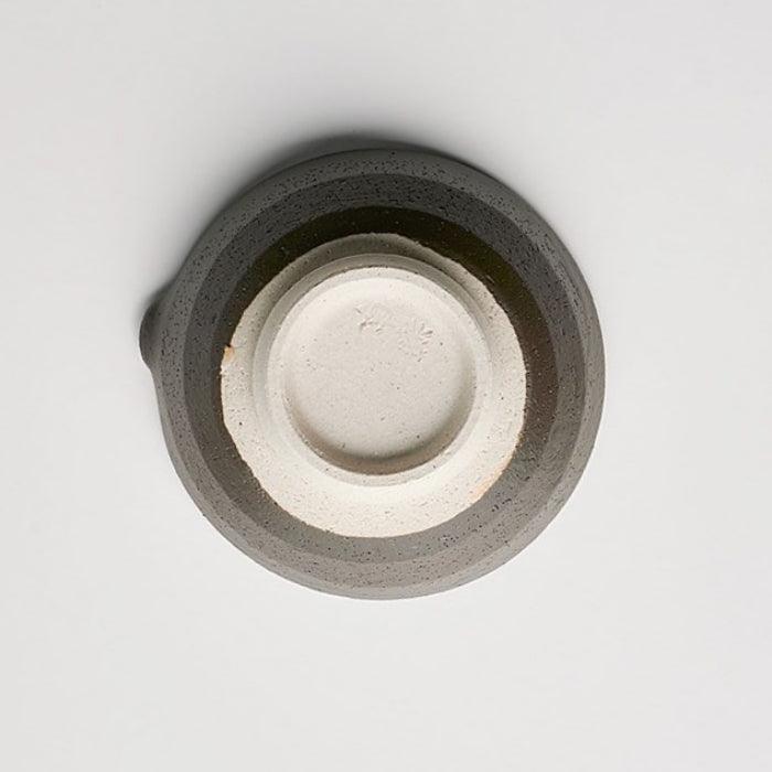 Shikika Japanese Mortar Small/Black. Mino Ware, Made in Japan. Available at Toka Ceramics.