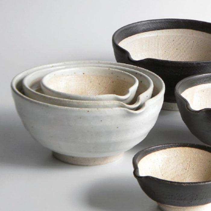 Shikika Japanese Mortar, made in Japan. Mino ware. Available at Toka Ceramics.