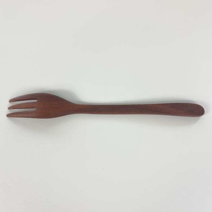 Natural wooden simple table fork from Toka Ceramics.