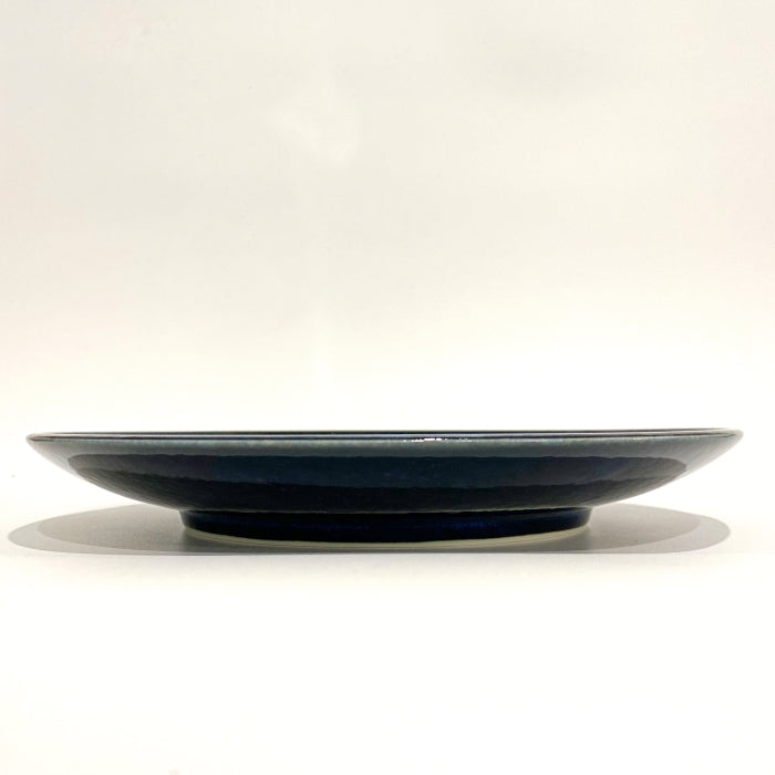 Subaru Indigo Blue Large Plate 25cm, made in Japan. Available at Toka Ceramics.