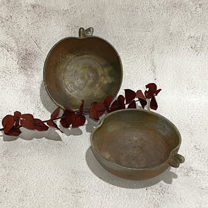 Tsugaru Kanayama Pottery Apple Shaped Small Bowl, handmade in Japan. Available at Toka Ceramics.